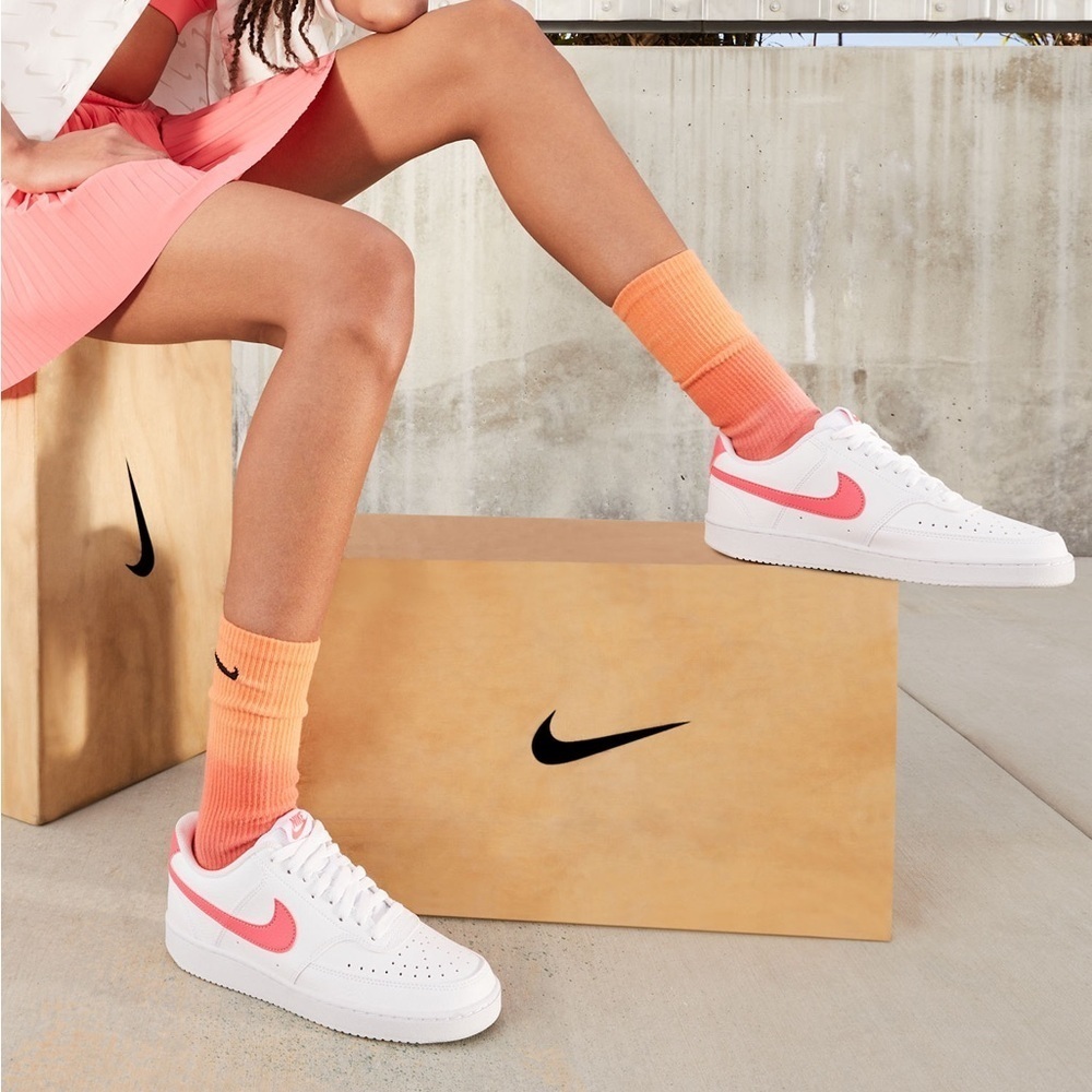 Women's Nike Court Vision Sneakers Sea Coral - Picture 11 of 11